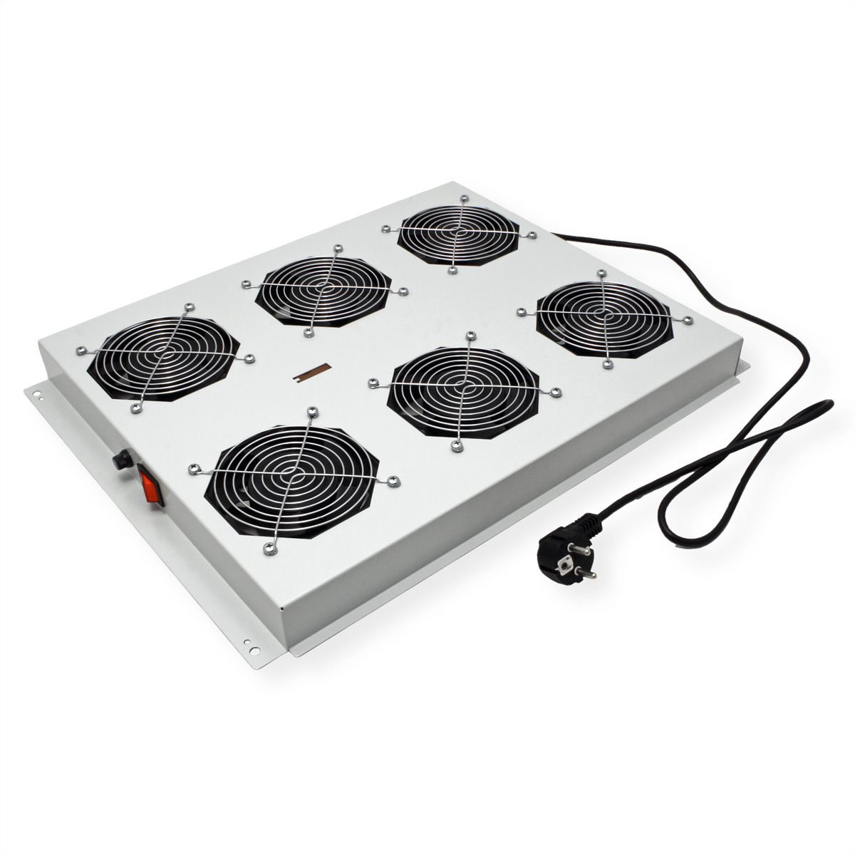 ROLINE 19" Unité de ventilation de toit, 6 ventilateurs, ON/OFF, pour baie serveur par série, gris