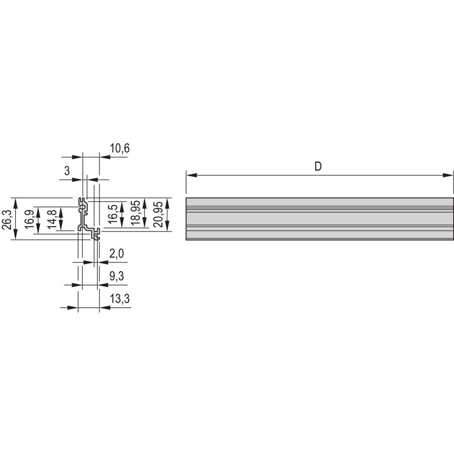 Cadre de type SCHROFF Unité enfichable Panneau latéral profilé en coin, profondeur de la carte 220 mm