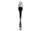 ROLINE Câble USB 3.2 Gen 1 en Silicone, A-C, M/M, noir, 11 cm