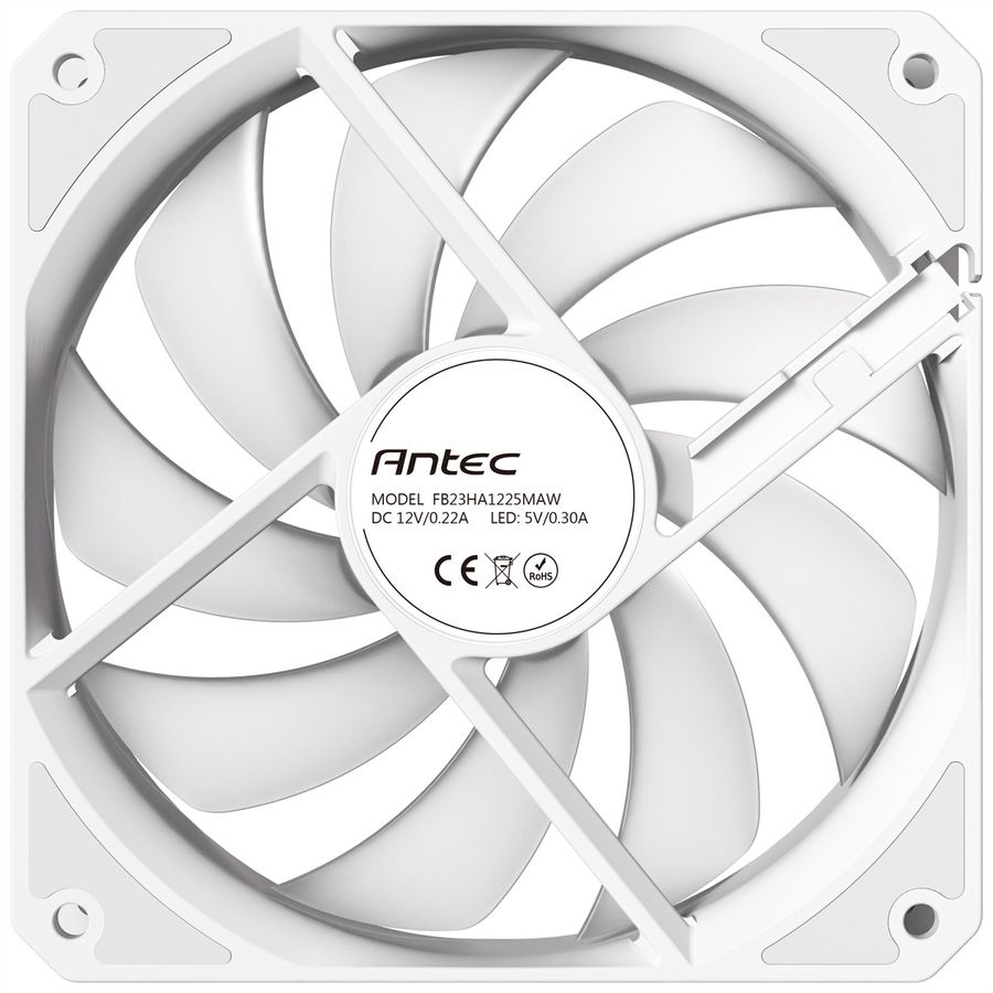 ANTEC P12R PWM ARGB REVERSE Ventilateur de boîtier PC, blanc