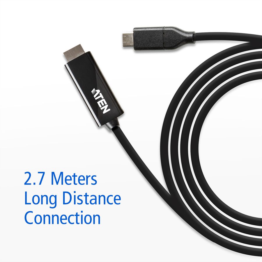 ATEN UC3238 Convertisseur USB-C à HDMI 4K, 2,7 m