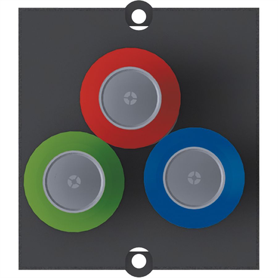 BACHMANN cadre BNC femelle / femelle rouge / bleu / vert