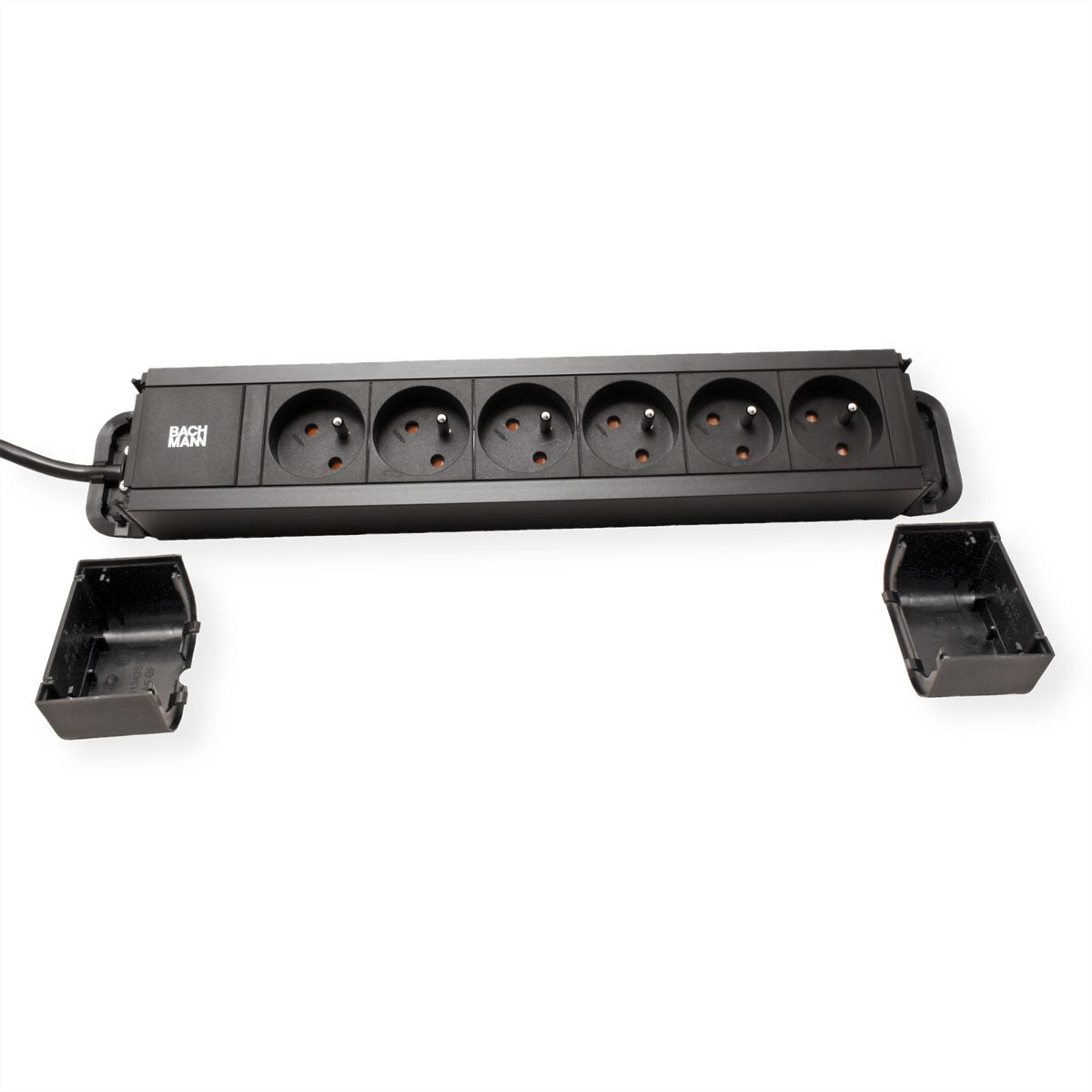 BACHMANN PRIMO2 Prise multiple 6x UTE, aluminium, noir, 2 m