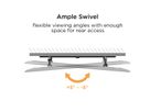 VALUE Support mural TV, distance murale de 47 mm, inclinable, <203,2cm/80", <75kg