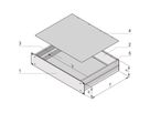 SCHROFF MultipacPRO 19" Châssis, aluminium, partie supérieure et partie inférieure, 2 U, 220 mm