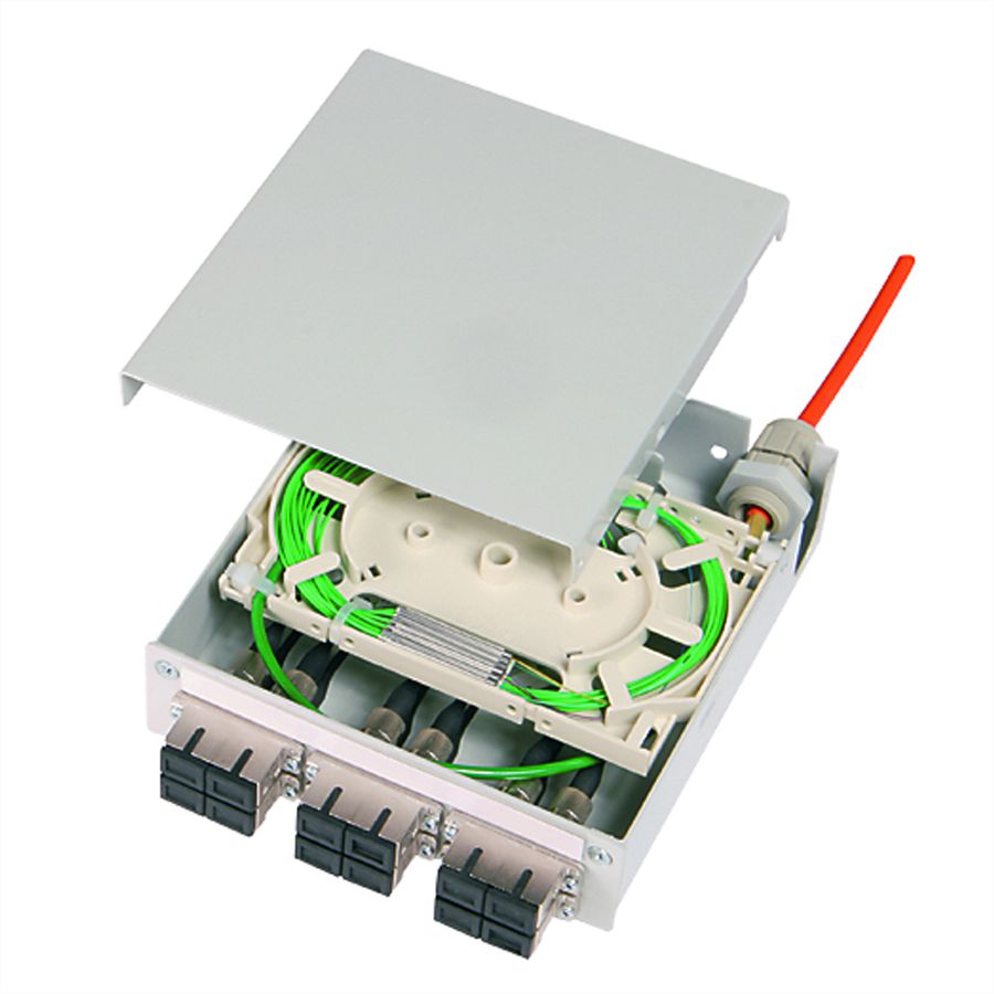 TELEGÄRTNER TS distributeur 6xLC-D cassette d'épissure, Pigtails 12xG50/125 OM2, LC