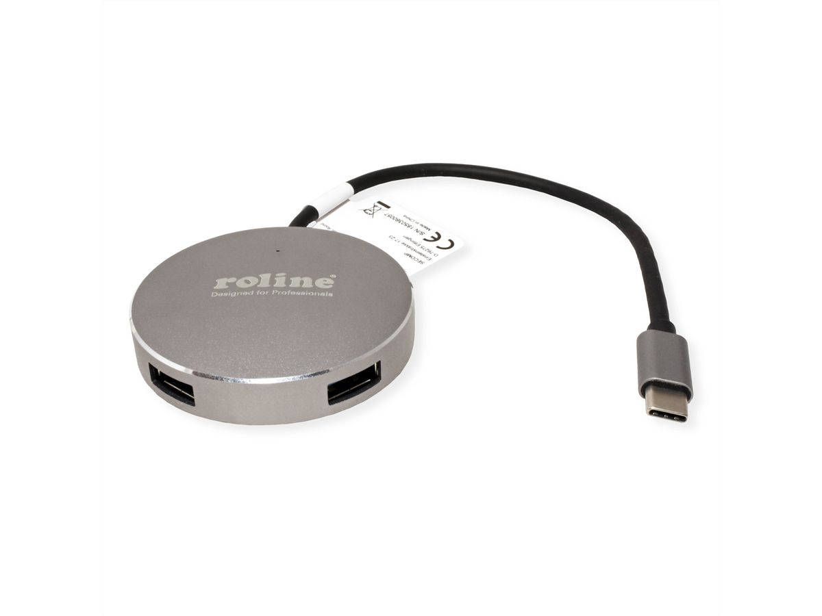 ROLINE Hub USB 3.2 Gen 1, 4 ports, prise type C