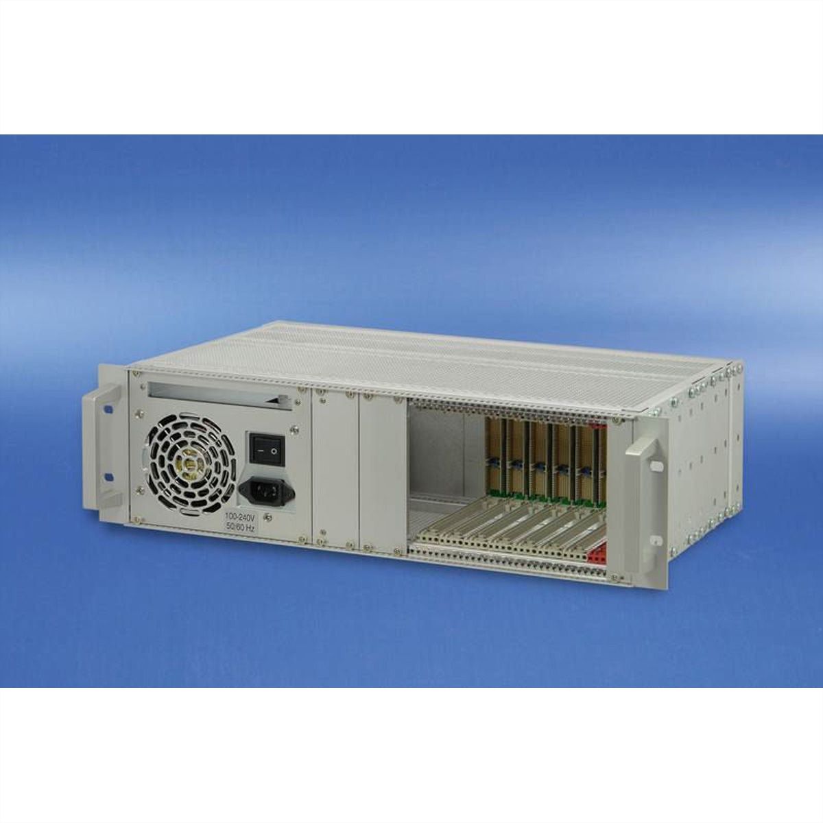 Système CPCI SCHROFF avec PSU ATX, 3 U, 8 slots