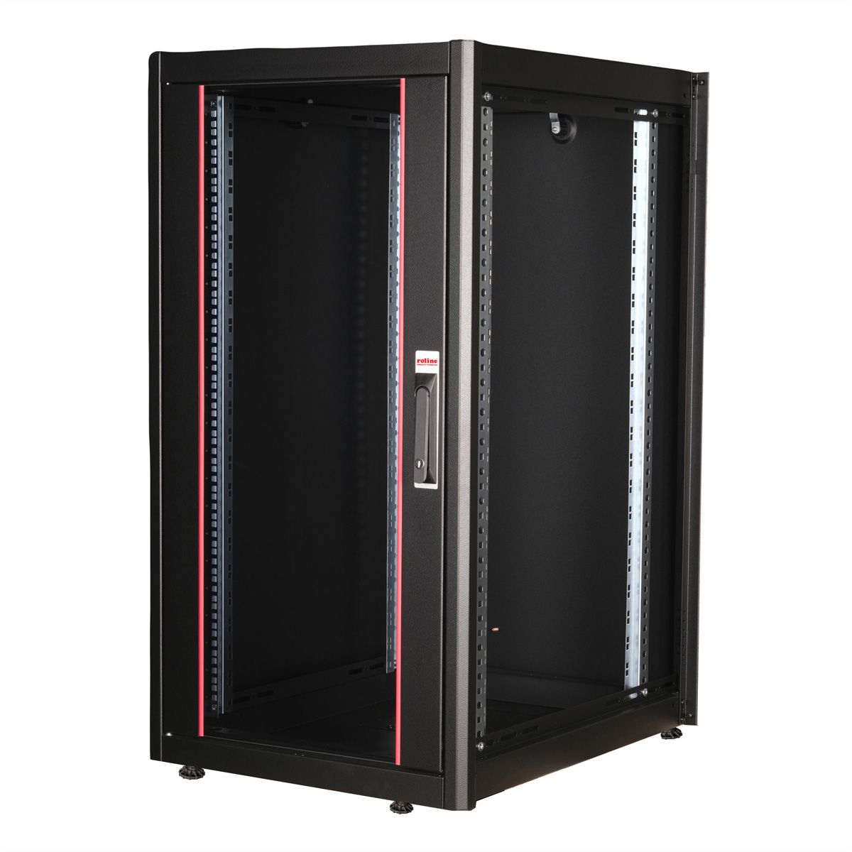 ROLINE 19" Baie réseau Basic 22U, 600x800 LxP Porte verre noir