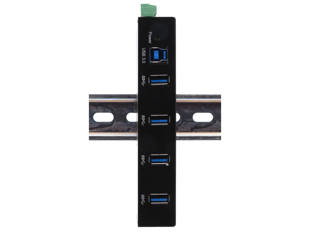 EXSYS EX-11234HMS HUB 4 ports USB 3.2 Gen 1 Din-Rail Kit et mur VIA VL811+ Chipset