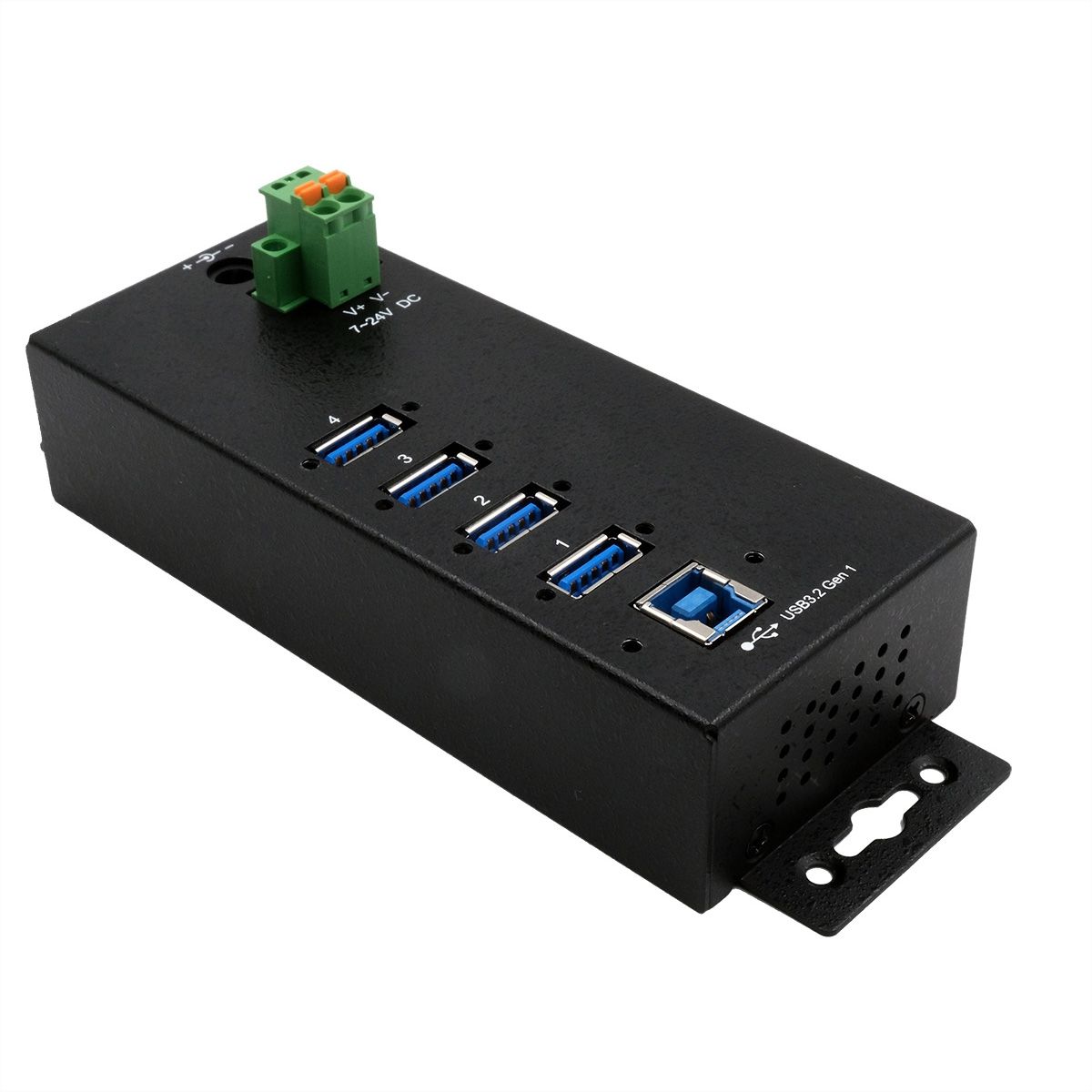 EXSYS EX-1186HMVS-2 Hub USB 3.2 Gen1 à 4 ports, protection de surtension 15KV ESD