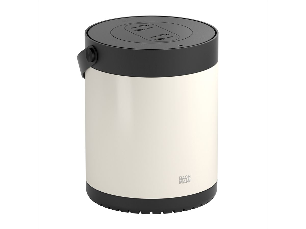 BACHMANN MOV:E POWER UNIT 4x Chargeurs USB-A/C, 220W , avec adaptateur Security Lock, N&B