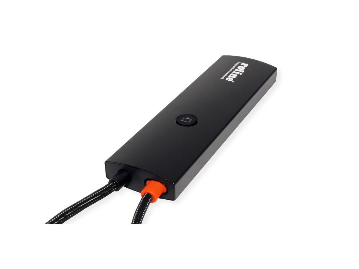 ROLINE Station d'accueil USB 3.2 Gen 2 type C multiports, HDMI 4K60, USB 3.2 Gen2, USB-C PD, LAN, SD-Card Reader