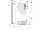 SCHROFF Face avant, Refrofit Shielding, 6 U, 2 HP, 2,5 mm, Al, anodisé, bords non traités