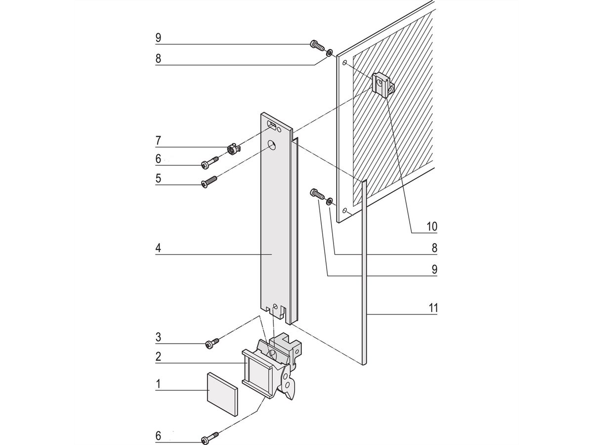 SCHROFF - Kit d'unité enfichable avec poignée d'extraction type 2, blindé, gris, 3 U, 10 HP