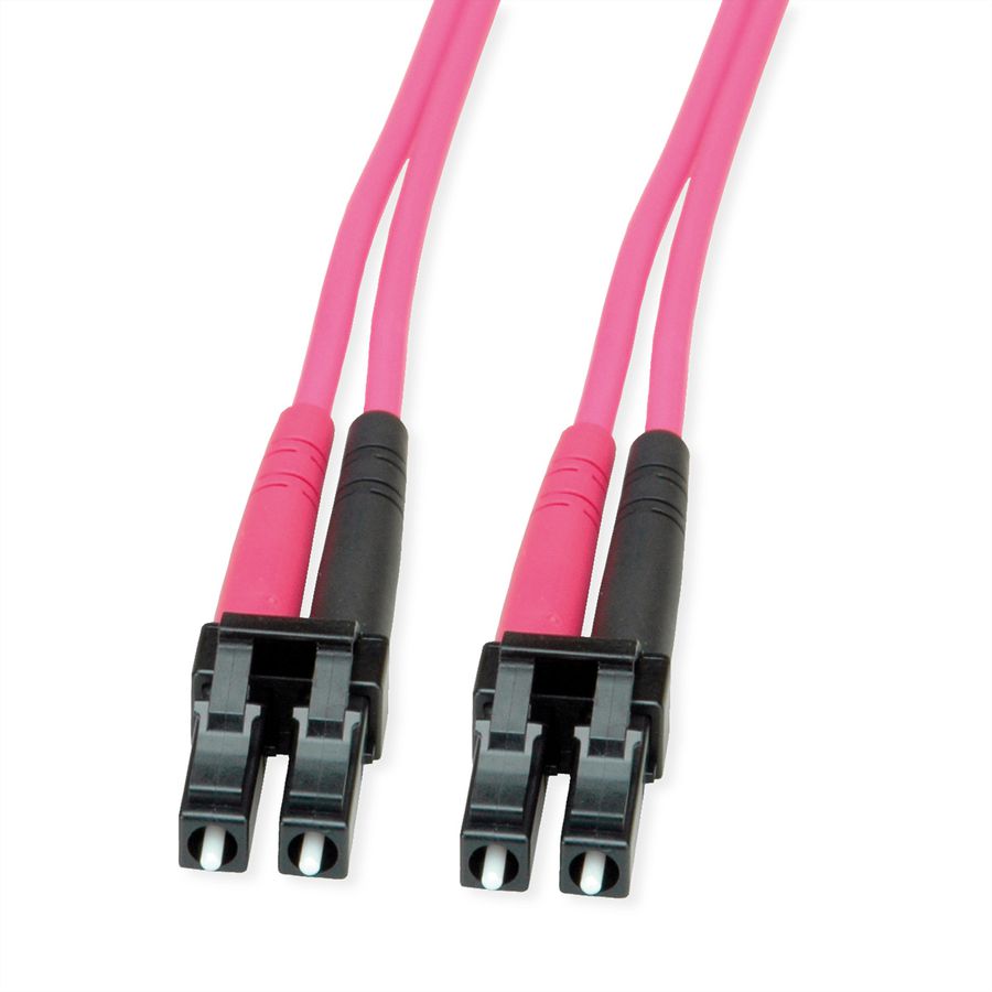 TELEGÄRTNER Cordon FO 2x G50/125 OM4, 1x LC Duplex - 1x LC Duplex, violet, 1 m