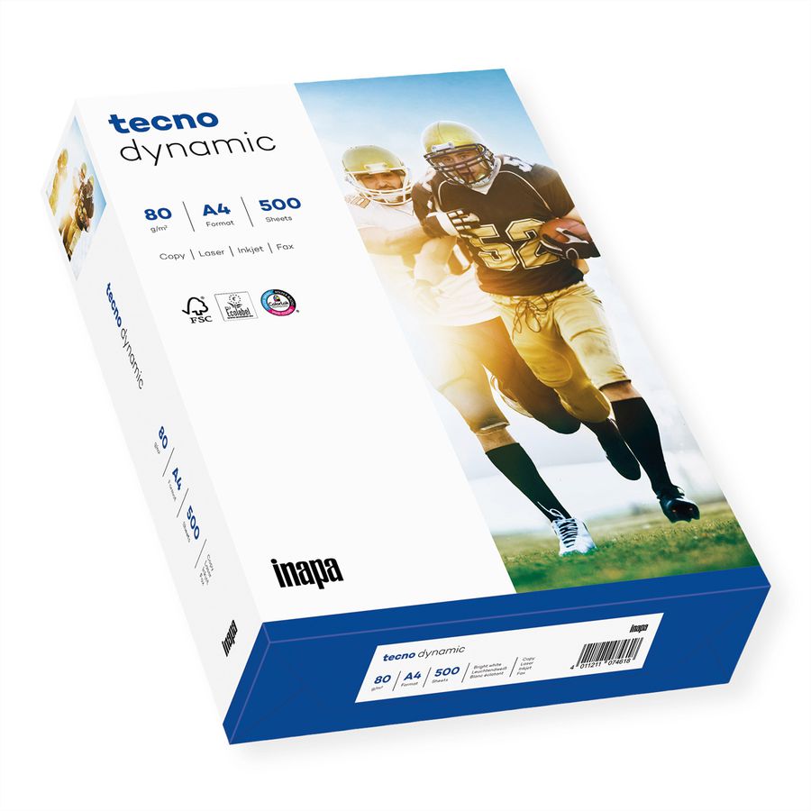 INAPA Papier Business, tecno Dynamic A4, palette de 100.000 feuilles, 80g
