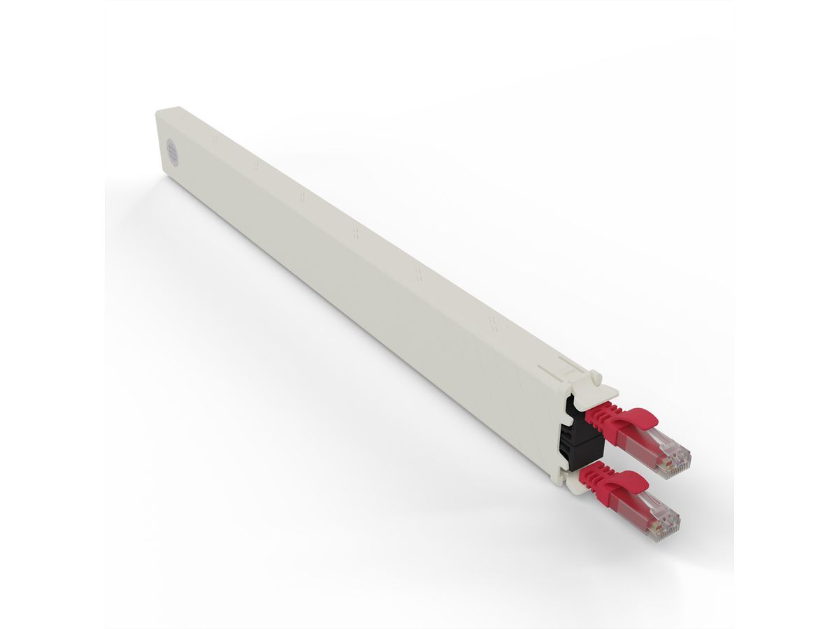 patchbox.one Cassette 8RU UTP rouge Cat.6a 0,8 m