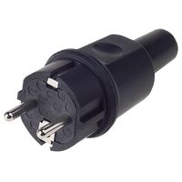BACHMANN Fiche en caoutchouc plein, IP44, noire