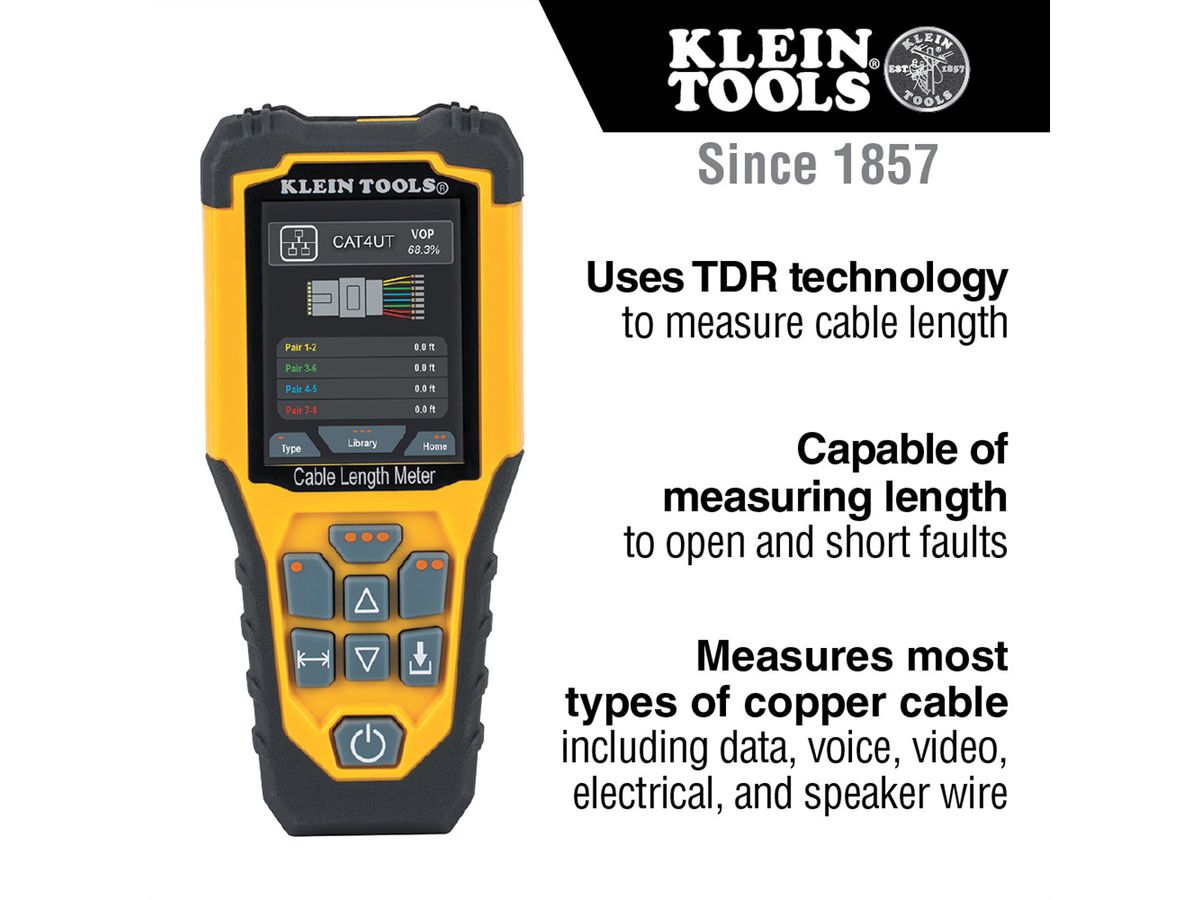 KLEIN TOOLS 501-915 TDR Mesure de longueur de câble