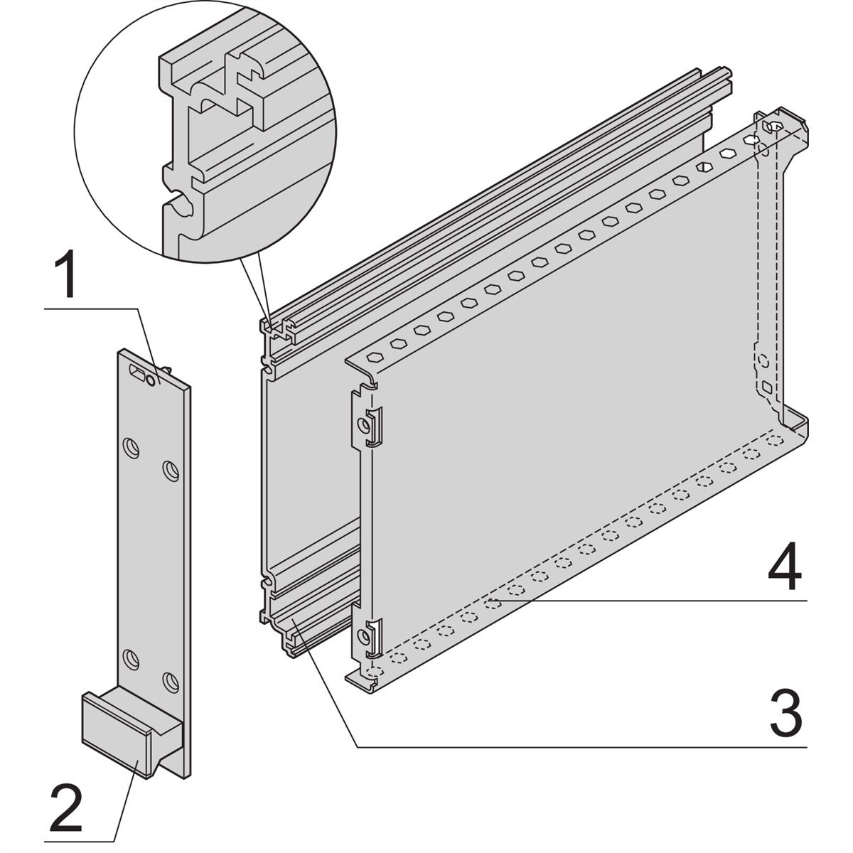 SCHROFF Frame Type Plug-In Unit PRO Kit, avec capot, non blindé, 3 U, 7 HP, 167 mm