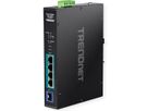 TRENDNET TI-PGM541 Switch Rail DIN industriel PoE+ Gigabit à 5 ports -20° – 65°C, noir