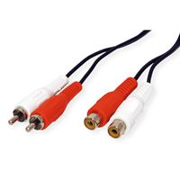 VALUE Câble rallonge RCA M/F, duplex, 10 m