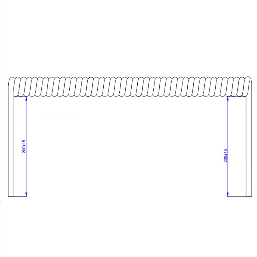 BACHMANN Câble spirale 0,5m-2m, blanc, H05VV-F 3G1,5mm²
