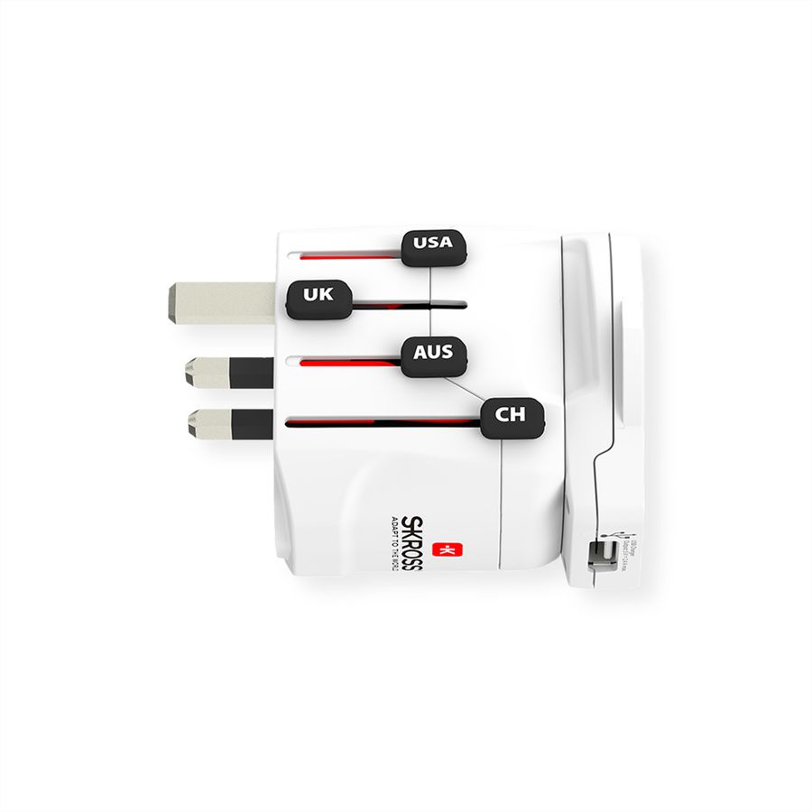 SKROSS Adaptateur de voyage universel PRO World et USB, monde