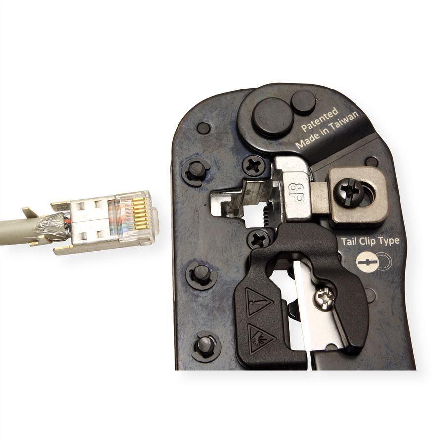 VALUE Pince à sertir universelle pour RJ45 (8P8C) avec / sans raccord de blindage