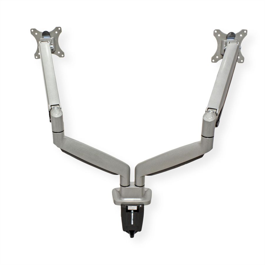 VALUE Bras double LCD, fixation sur bureau, vérin à gaz, 6 articulations