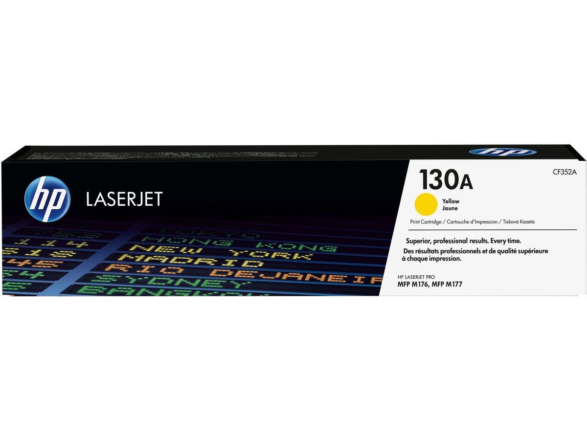 HP Cartouche de toner jaune d'origine LaserJet 130A