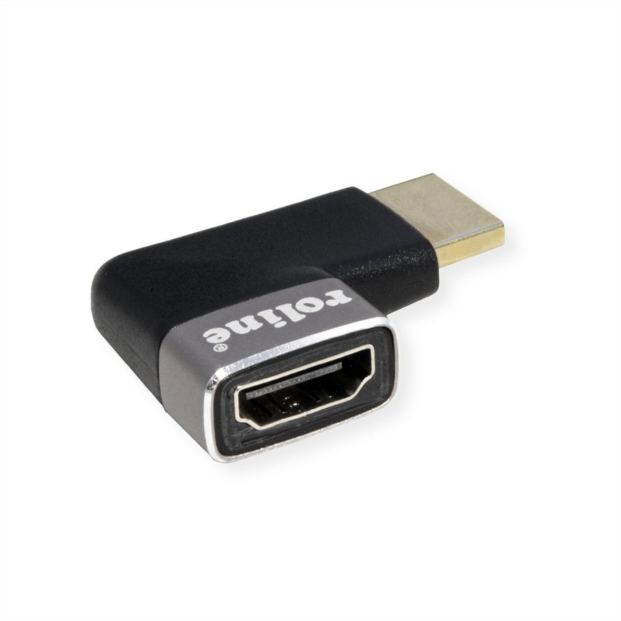 ROLINE Adaptateur HDMI, 8K, HDMI M/F, coudé à 90°