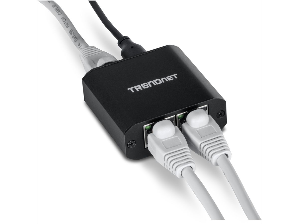TRENDnet TEG-102S Répartiteur Gigabit à 2 ports avec alimentation USB de type C