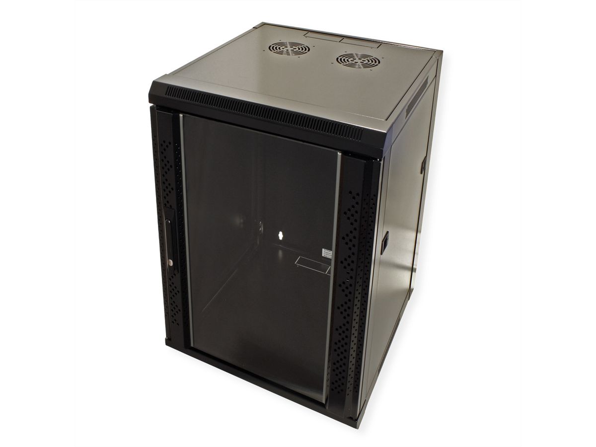 VALUE Armoire murale 18 UH (HxLxP) 910x570x600mm, noir