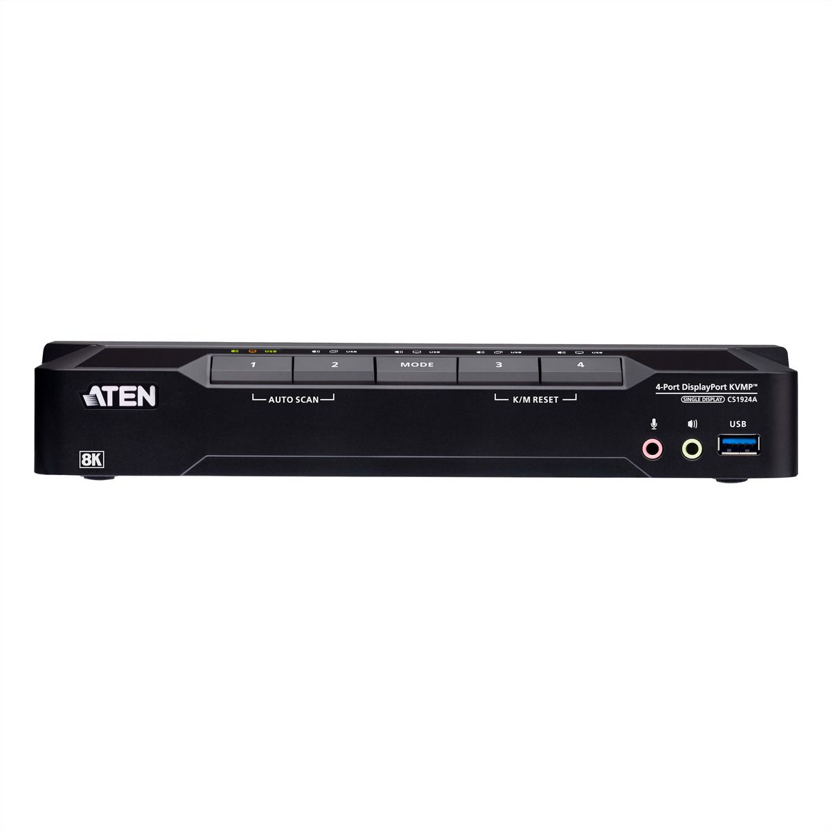 ATEN CS1924A Commutateur KVMP™ DisplayPort 8K USB 3.0 à 4 ports (câbles inclus)
