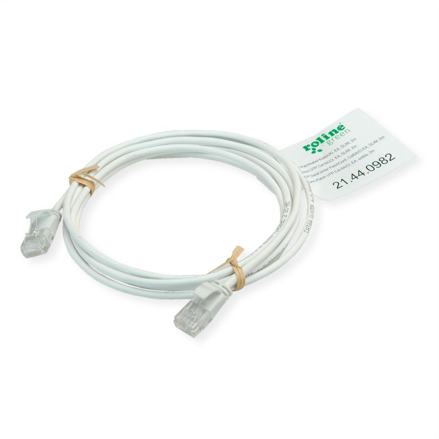 ROLINE GREEN Cordon Data Center UTP Cat.6A (Classe EA), LSOH, slim, blanc, 0,5 m