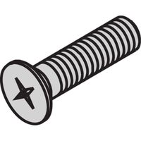 Vis à tête fraisée SCHROFF, empreinte cruciforme, M2.5x12 mm, acier nickelé