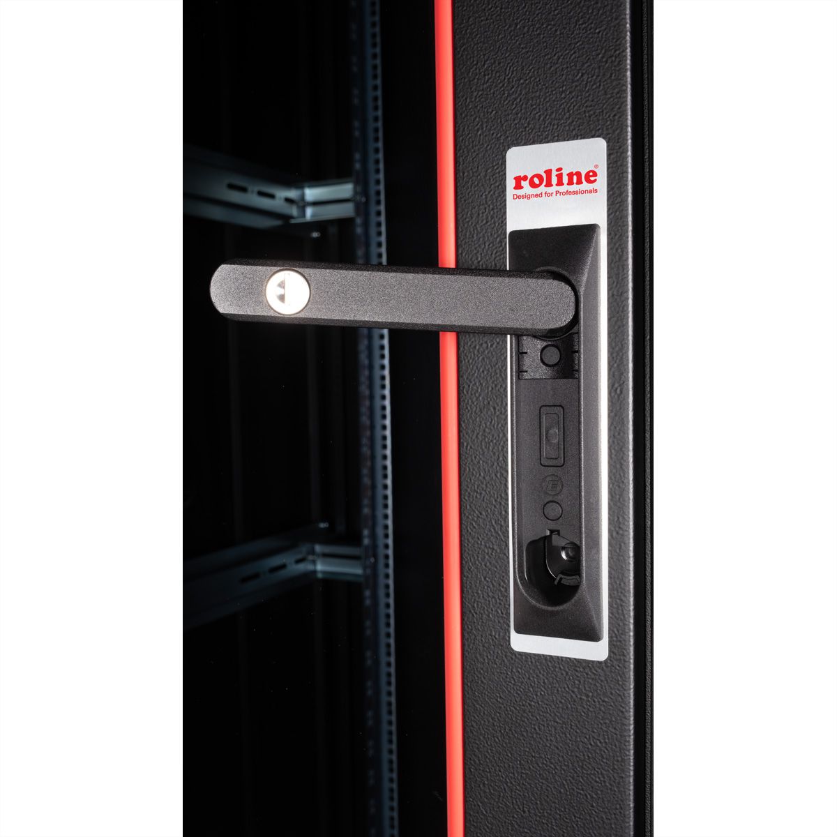 ROLINE 19" Baie réseau Pro 42U, 800x1200 LxP Porte verre noir