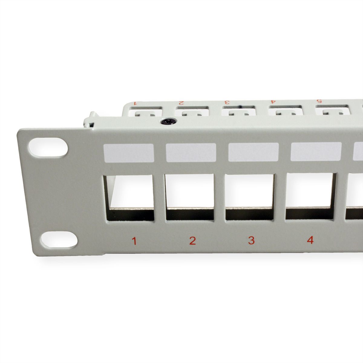 ROLINE Panneau de brassage 19" pour Keystone, 24 ports blindé, gris