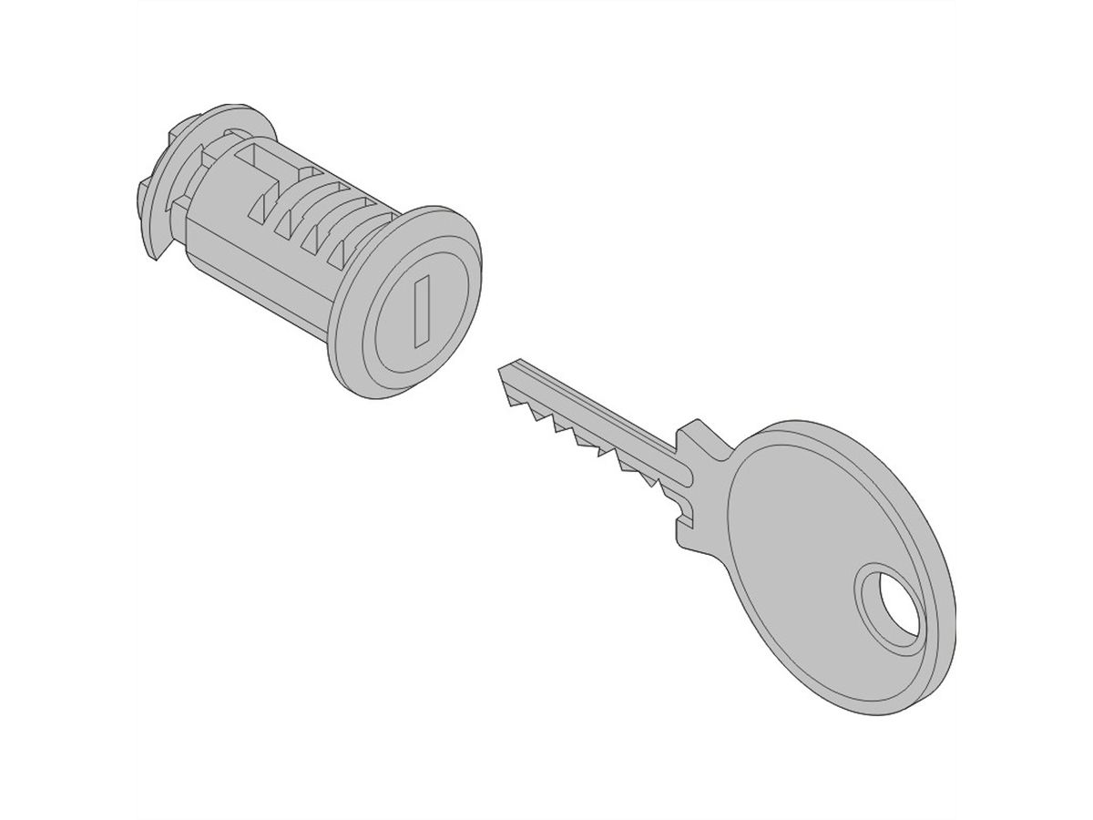SCHROFF Poignée de paroi latérale avec serrure - SCHLOSS F.SEITENWAND