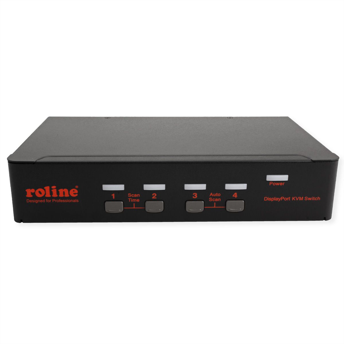 ROLINE Switch KVM, USB, DisplayPort, 1 Utilisateur - 4 PCs