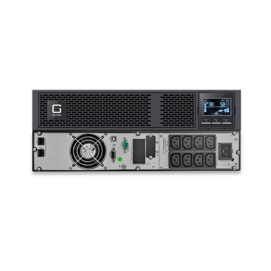 GUDE EPB 8810-2 ASI 2000VA UPS Backup Tour/ RM, noir