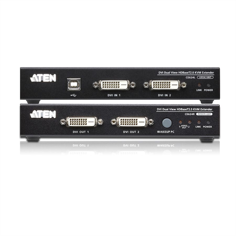 ATEN CE624 Système d'extension KVM USB DVI Dual View HDBaseT? 2.0