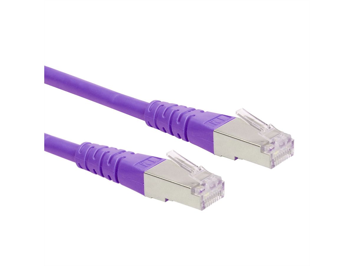 Cordon Cat.6 (Classe E) F/UTP AWG26, pourpre, 15 m