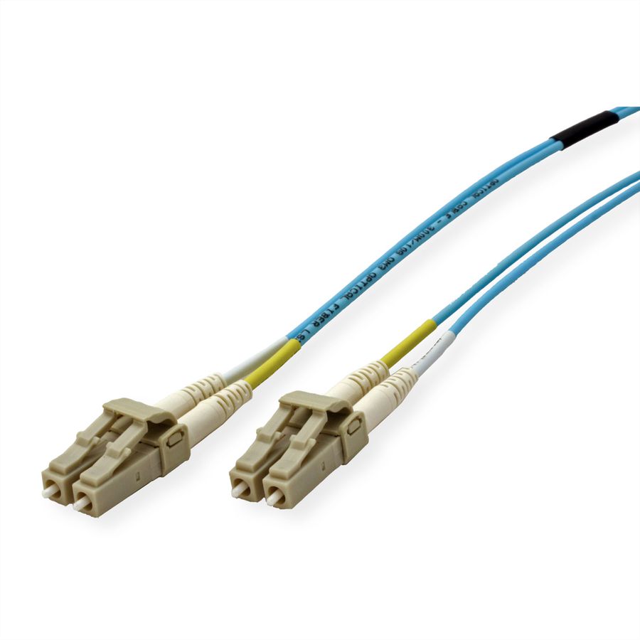ROLINE Câble FO 50/125µm OM3, LC/LC, connecteurs Low-Loss, turquoise, 1 m