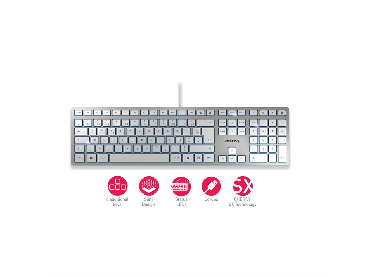 CHERRY KC 6000 Clavier Slim, gris