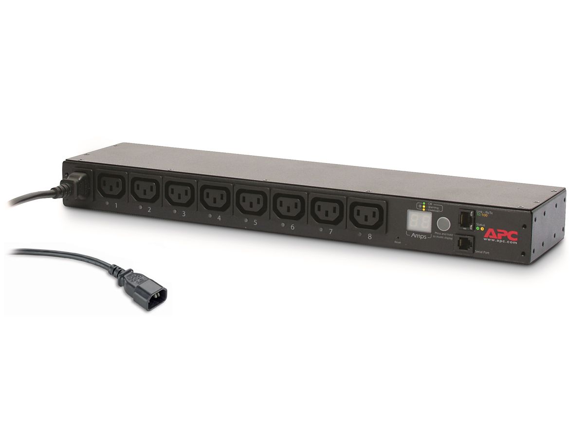 APC AP7920B - Bandeau de prises, commutée, 1U, 10 A ,230 V, 8xC13