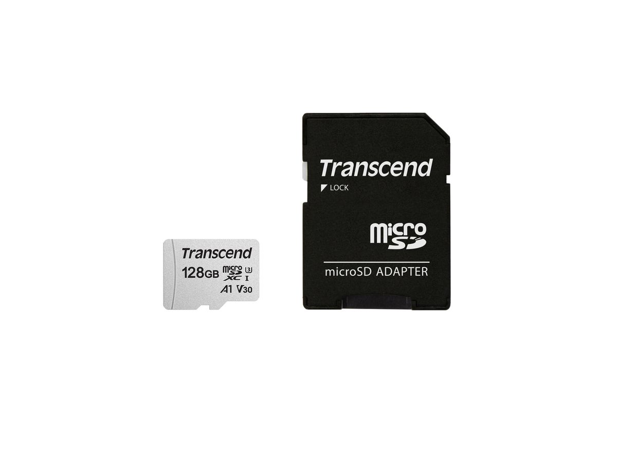 Transcend TS128GUSD300S-A mémoire flash 128 Go MicroSDXC NAND Classe 10