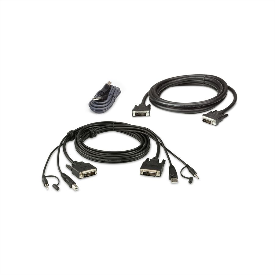 ATEN 2L-7D02UDX3 Kit de câbles KVM sécurisé deux affichages DVI-D Dual Link USB